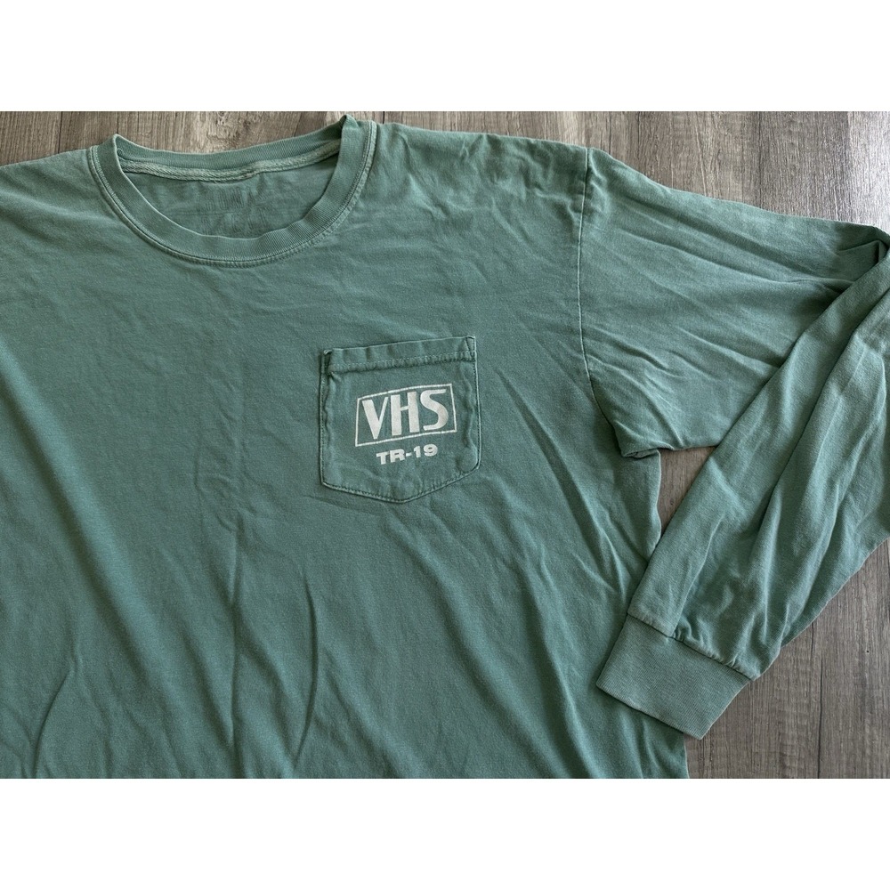 VHS TR-19 Thomas Rhett Long Sleeve Pocket T Shirt Mens Large Green Tour Tee - Picture 3 of 9